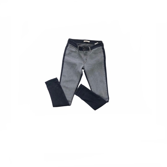 Levi’s 711 Two Tone Grey Denim Skinny Jeans - Picture 4 of 4